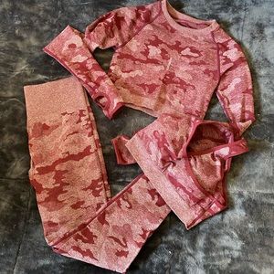 Gymshark nepoagym camo dupe set